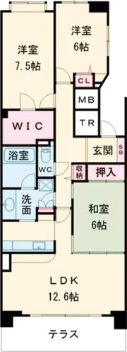 ファミールグラン六甲赤松町の間取り画像