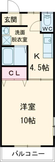 コーポ高池の間取り画像