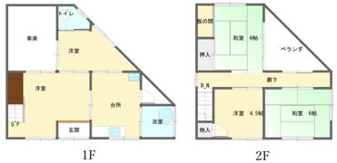 鷹辻町貸家の間取り画像