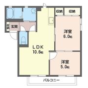 レッチワース・ハイツ Cの間取り画像