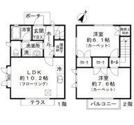 ディアコート国立 B棟の間取り画像