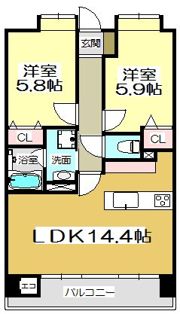 ニューガイア四季彩の丘B棟の間取り画像