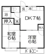 コーポ北部の間取り画像