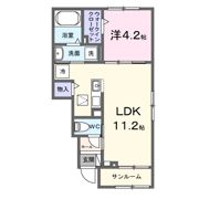 グラースソレイユの間取り画像