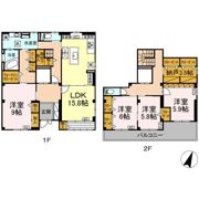 松新町貸家の間取り画像