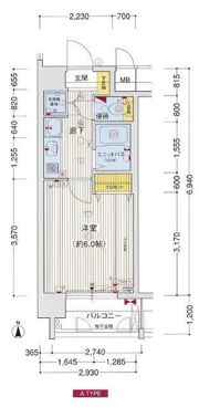 プレサンス京都御所東の間取り画像