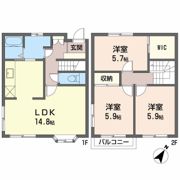 ファミール石芝ABC Aの間取り画像