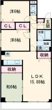 ブルーミィ五稜郭の間取り画像