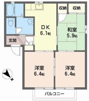 サンシャインハイツ梅井Ⅱの間取り画像