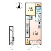 仮）ユニヴァリィⅡ岩曽の間取り画像