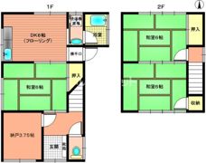 木太町貸家 北棟 東側の間取り画像