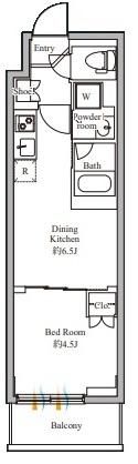 ハーモニーレジデンス新宿河田町の間取り画像