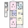 昭和町築地新居アパート（028375101）の間取り画像