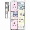 昭和町築地新居アパート（028375101）の間取り画像