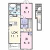 昭和町築地新居アパート（028375101）の間取り画像