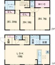 リナージュL 大竹市新町 第2期 1号棟の間取り画像