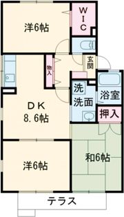ハイムグランシャリオ内山 Fの間取り画像