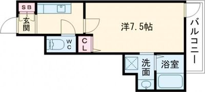 カシータ神戸元町JPの間取り画像