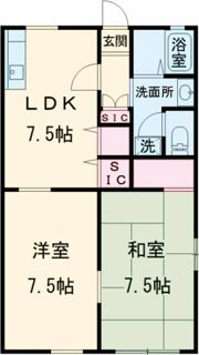 シティハイム ベルメゾンAの間取り画像