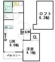 パティオ五十川Ⅱの間取り画像