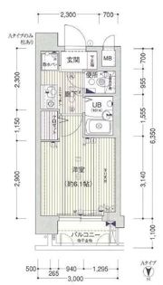プレサンス京都四条烏丸の間取り画像