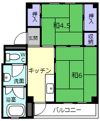 ビレッジハウス上野服部2号棟の間取り画像