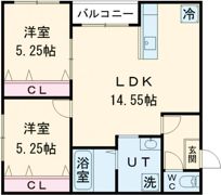 Hermitage East(ﾊｰﾐﾃｰｼﾞｲｰｽﾄ)の間取り画像