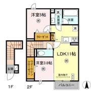 D-ROOM TK A棟の間取り画像