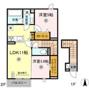 D-ROOM TK A棟の間取り画像