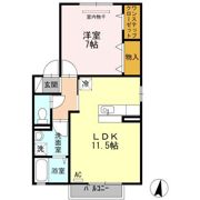 コーポラス羽屋Bの間取り画像