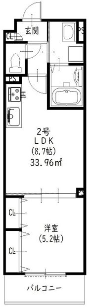 クリエオーレ正雀Ⅰの間取り画像