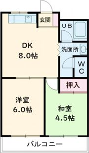 レジデンスカワセの間取り画像