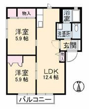 コーポグレイス B棟の間取り画像