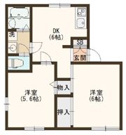 野辺ハイツEの間取り画像