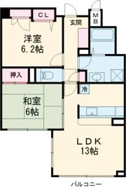 ヴィルヌーブ堀川五条の間取り画像