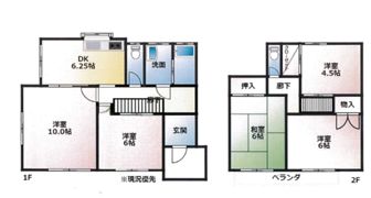 牛久町戸建ての間取り画像