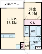 グランドブルー指方A棟の間取り画像