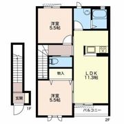アバンサール岸町の間取り画像
