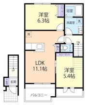 カーサ ベルデ Ⅱの間取り画像