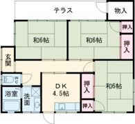 落合貸家Eの間取り画像