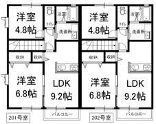 エルメゾン下大利の間取り画像