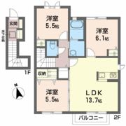 そらりすの庄Dの間取り画像