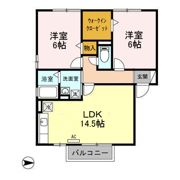 ラ ポール Bの間取り画像