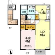 アルカサル駅東 Aの間取り画像