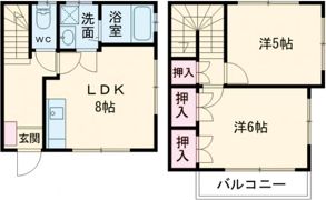 クリスタルメゾン中白川Aの間取り画像