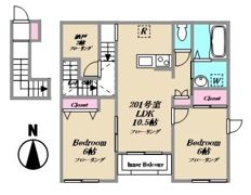 ベルフルール桜ヶ丘の間取り画像