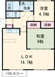 ハーベストⅠの間取り画像