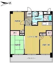 ライオンズマンション西田の間取り画像