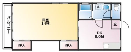 山崎マンションの間取り画像