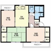 グランメール千本 Bの間取り画像